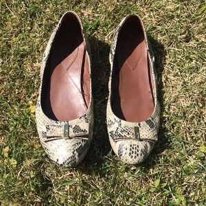 Snake Print Flats